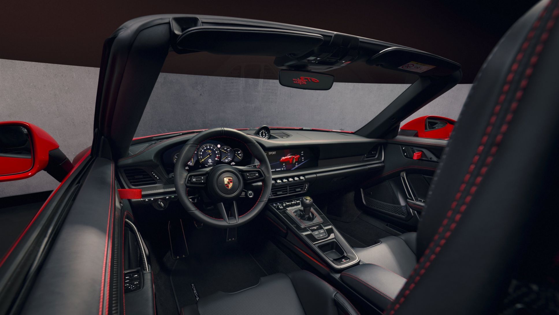 Porsche 911 GT3 S/C punainen nahkasisustus