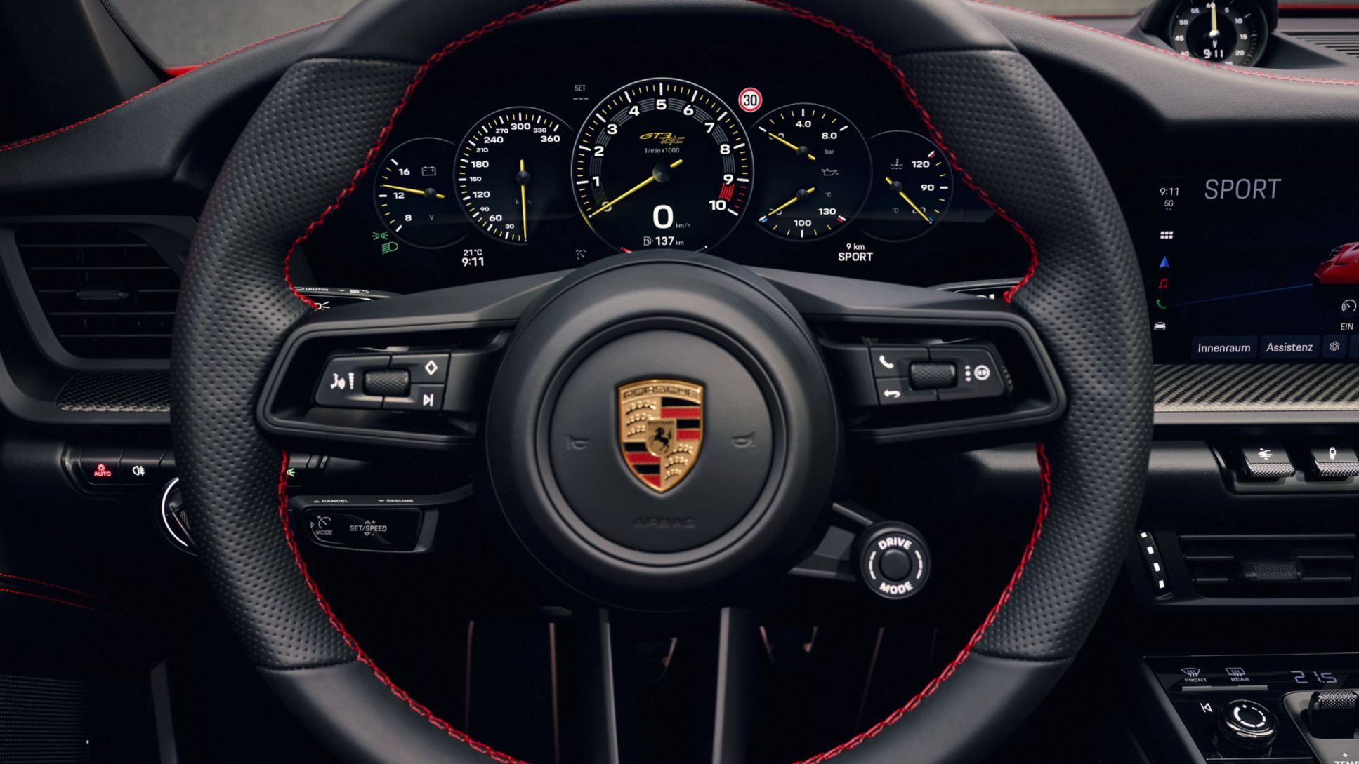 Porsche 911 GT3 S/C ohjaamo