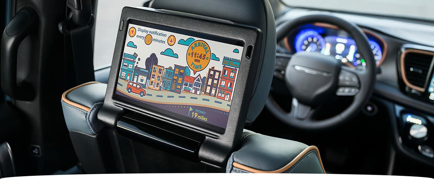 Chrysler Pacifica takapenkin viihdejärjestelmä