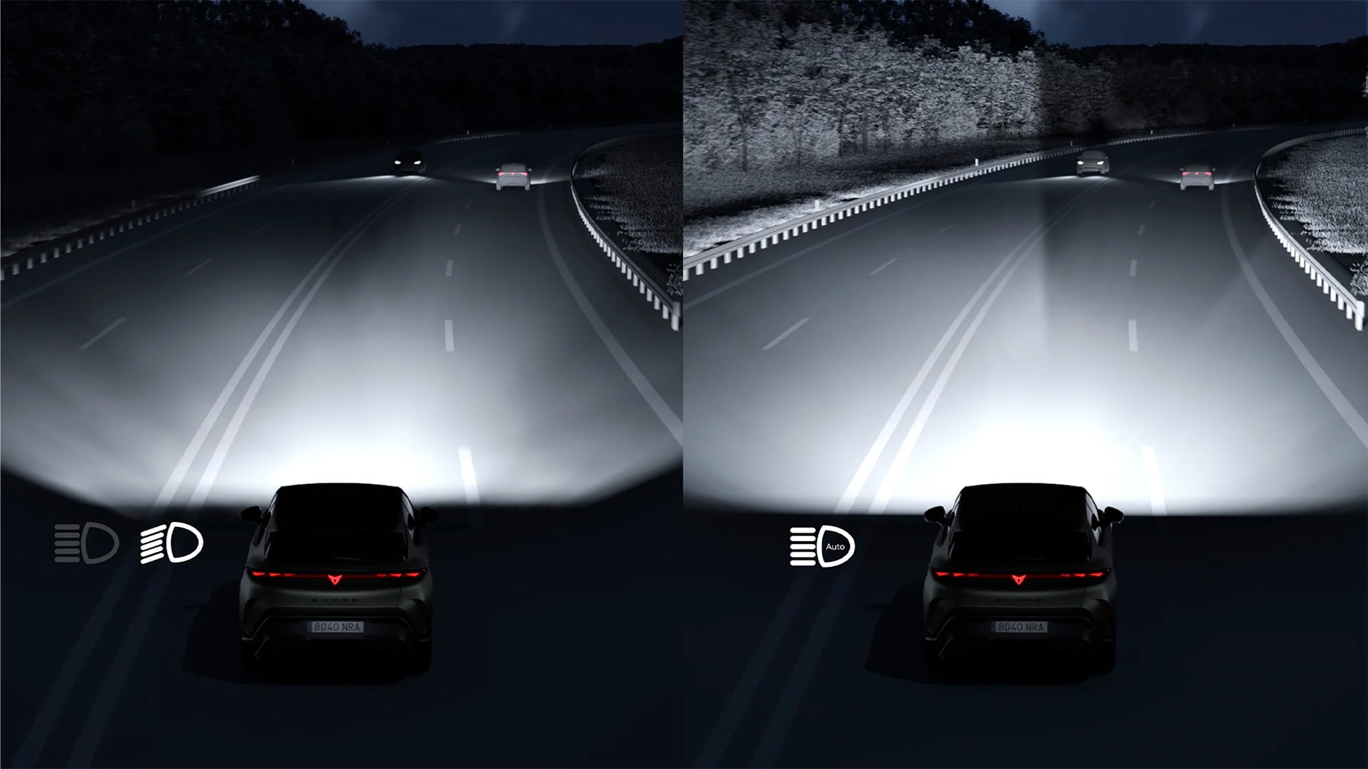 Cupra Raval Matrix LED-ajovalot