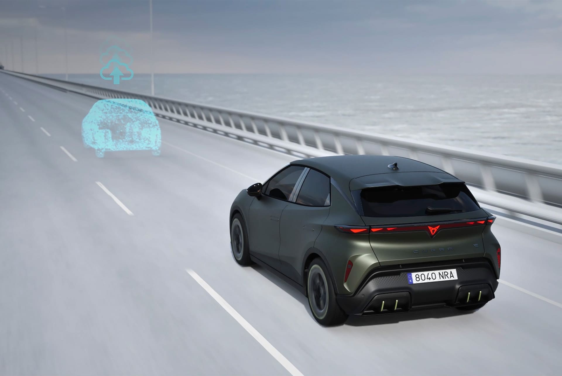 Cupra Raval VZ takaa rannikkotiellä