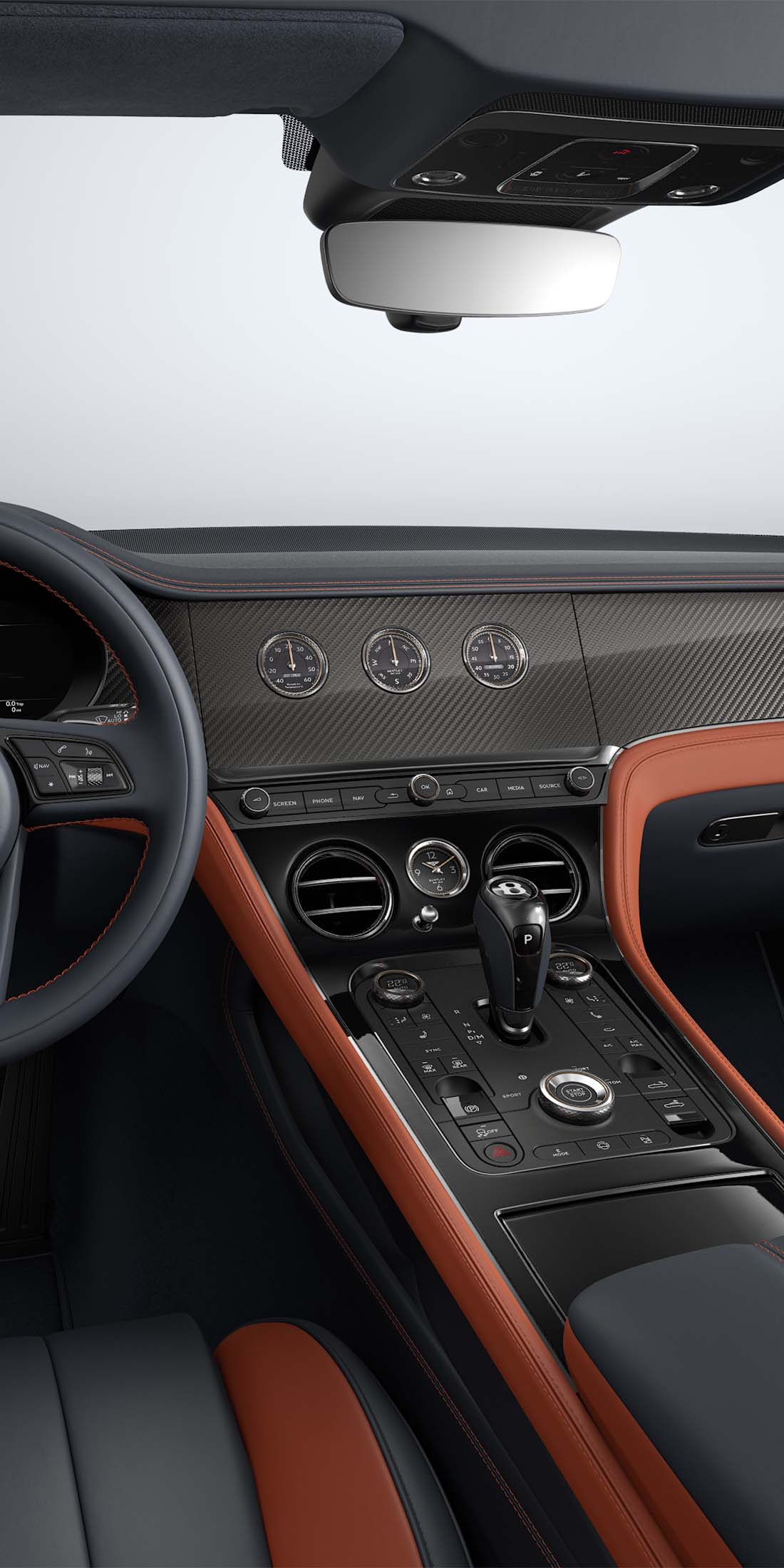 Bentley Continental GTC S, pyörivä kojelaudan näyttöyksikkö