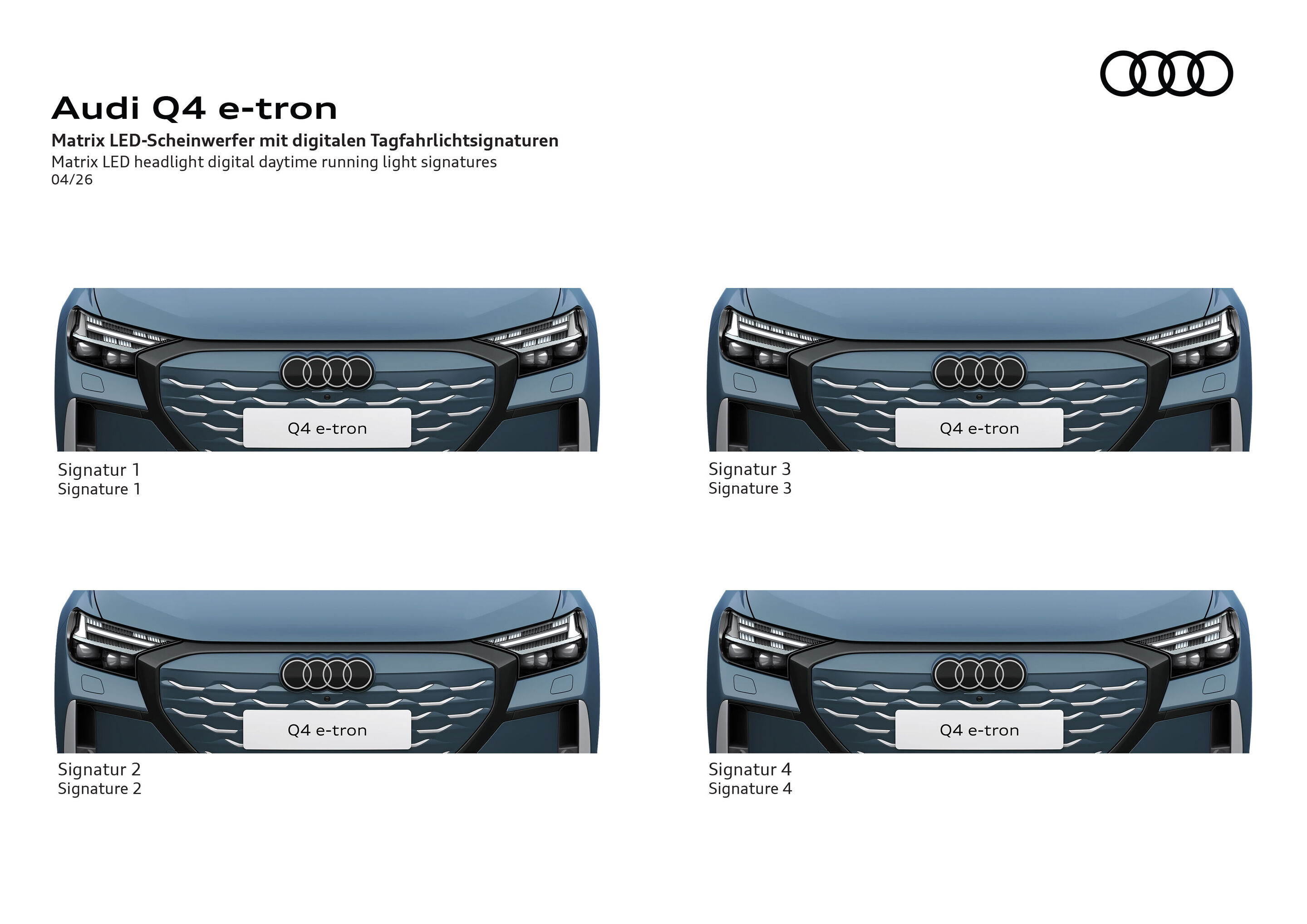 Audi Q4 e-tron LED-päiväajovalot